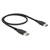 Delock 84888 USB 2.0 Cable Type-A Male to Male 0.5m Black with Ferrite Core
