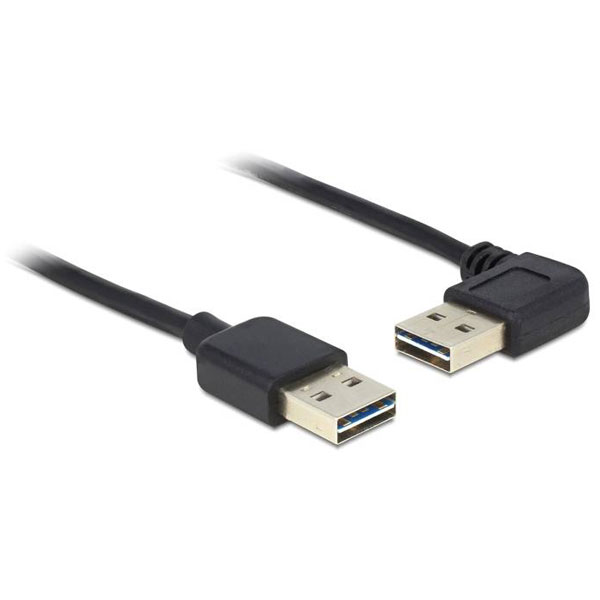 Delock 85176 USB cable USB 2.0 USB-A plug, USB-A plug 0.50 m Black