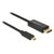 Delock 85256 USB-C to DisplayPort 1.2 Cable 4K 60Hz 2m Black Gold-plated