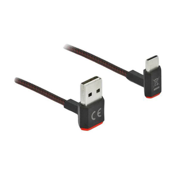 Delock 85275 USB cable USB 2.0 USB-A plug, USB-C® plug 0.50 m Black