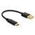 Delock 85354 USB cable USB-A plug, USB-C® plug 0.15 m Black