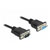 Delock 86578 Series Cable [1x RS232 plug - 1x RS232 socket] 1 m Black