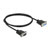 Delock 86578 Series Cable [1x RS232 plug - 1x RS232 socket] 1 m Black