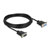 Delock 86598 Series Cable [1x RS232 plug - 1x RS232 plug] 5 m Black
