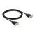 Delock 86605 Series Cable [1x RS232 socket - 1x RS232 socket] 2 m Black