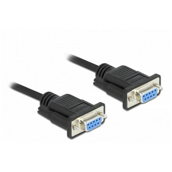 Delock 86608 RS-232 Serial Null Modem Cable D-Sub 9 Female to Fema...