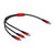 Delock 86710 USB Charging Cable 3in1 USB-C to Lightning/Micro/USB-C 0.3m Blk/Red
