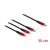 Delock 86710 USB Charging Cable 3in1 USB-C to Lightning/Micro/USB-C 0.3m Blk/Red