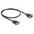 Delock 87819 RS-232 Serial Cable D-Sub9 Male to Female Narrow Housing 0.5m Black
