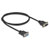 Delock 87833 RS-232 Serial Cable D-Sub 9 Male to Female 1 m Black