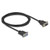 Delock 87834 Serial Cable RS-232 D-Sub 9-pin Male to Female 2m Black