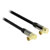 Delock 88781 Antenna Cable IEC Plug to IEC Jack Angled RG-6/U 1m Blk Gold-Plated