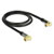 Delock 88781 Antenna Cable IEC Plug to IEC Jack Angled RG-6/U 1m Blk Gold-Plated