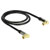 Delock 88781 Antenna Cable IEC Plug to IEC Jack Angled RG-6/U 1m Blk Gold-Plated