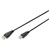 Digitus AK-300102-018-S USB cable USB 2.0 USB-A plug, USB-B plug 1.80 m Black