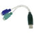 Digitus DA-70118 USB to 2x PS/2 Keyboard/Mouse Adapter Cable 10cm Transparent