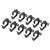 Digitus DN-19 ORG-1-SW 19 Cable Management Ring 1U 10-pack Steel Black RAL 9005