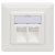 Digitus DN-93801-1 Keystone mounting bracket double White