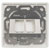 Digitus DN-93801-1 Keystone mounting bracket double White