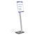 Durable 481323 Info Sign Stand A3 Floor-Standing Aluminum Display Silver