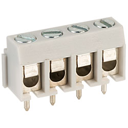 Lumberg KRM04 4 Pole 15A Interlocking Terminal Block | Rapid Electronics