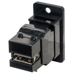 TUK Ltd KCUAA2Bpm USB2 A Female to A Female Low Profile Panel Mount Coupler