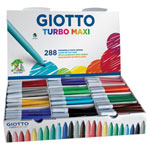 Giotto F522400 Gio Turbo Maxi Felt Tip Pen 288pcs School Pack