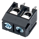 CamdenBoss CTB5201/2BK 2 Way 16A Low Profile Terminal Block 5mm Pitch