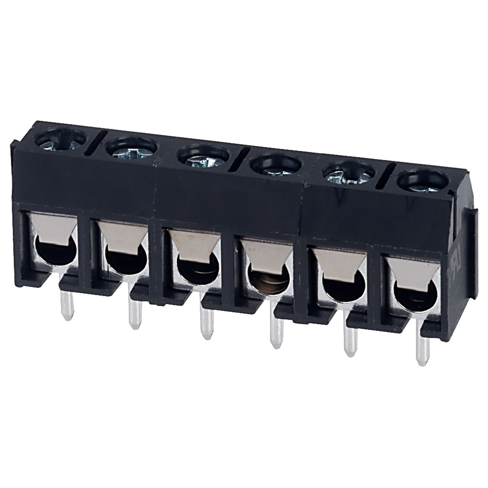 CamdenBoss CTB5201/6BK 6 Way 16A Low Profile Terminal Block 5mm Pitch ...