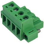 CamdenBoss CTB9208/4FL 4 Way 12A Terminal Block Free Plug 5.08mm Pitch Female