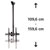 Hama 00118655 TV Ceiling Mount 81-165cm (32-65) Tiltable Swivelling Black