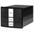 HAN 1017-13 IMPULS Desk drawer box Black A4, C4 No. of drawers: 3