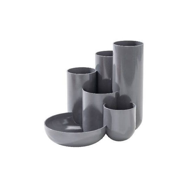 HAN 17480-191 CAMPUS Desk pen holder Dark grey No. of compartments: 6