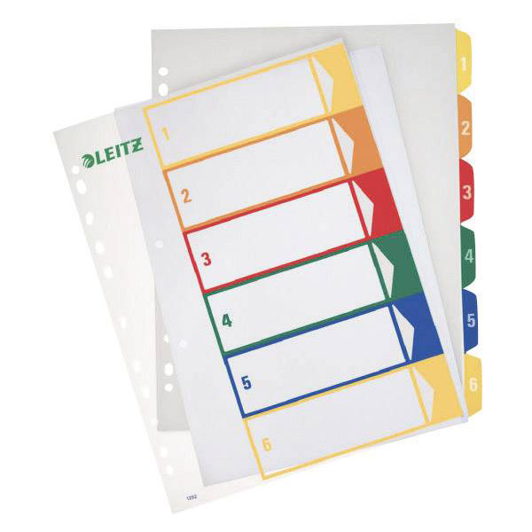 Leitz 12920000 Index A4 Maxi 1-6 Multicolour Printable Polypropyle...