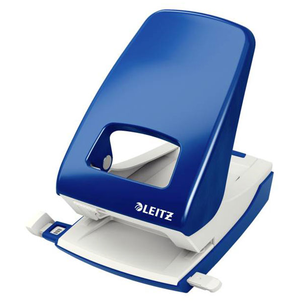 Leitz 51380035 NeXXt Heavy Duty 2-Hole Metal Punch, Blue, 40 Sheet...