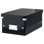 Leitz 6042-00-95 Click & Store DVD Storage Box Black Cardboard 22 DVDs 1pc