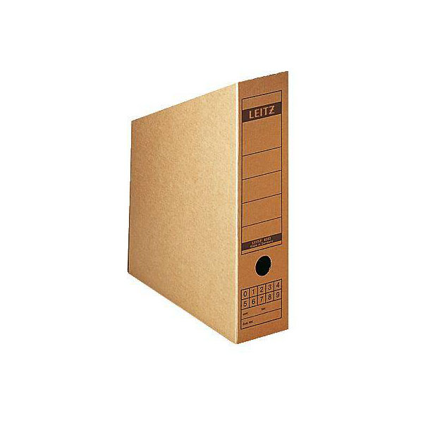 Leitz 6083-00-00 Box File A4 80mm Corrugated Cardboard Ecru Brown ...