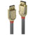 LINDY 36296 DisplayPort 1.2 Cable Gold Line 4K 60Hz 10m Grey