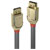 LINDY 36297 DisplayPort 1.2 Cable Gold Line 4K 15m Grey