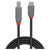 LINDY 36665 USB cable USB 3.2 1st Gen USB-C® plug, USB-B plug 0.50 m Black