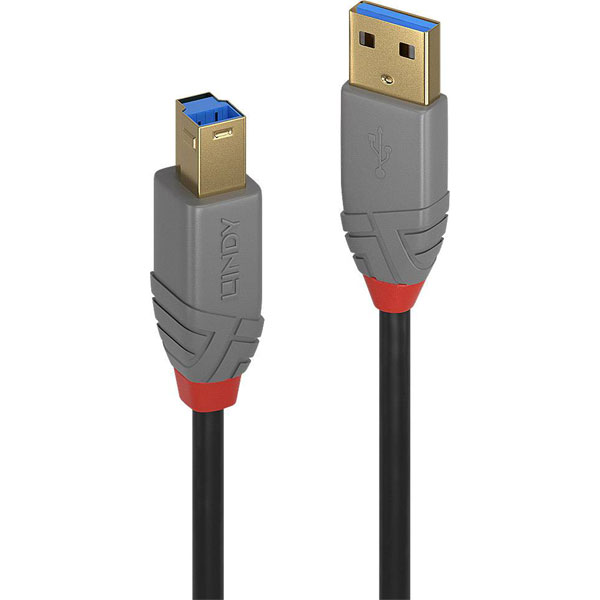 LINDY 36740 USB cable USB 3.2 1st Gen USB-A plug, USB-B plug 0.50 ...