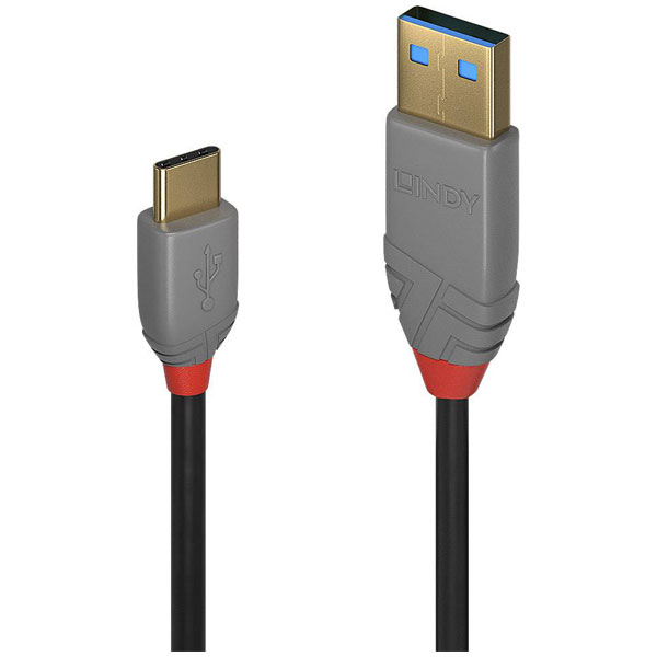 LINDY 36888 USB cable USB 2.0 USB-A plug, USB-C® plug 3.00 m Black