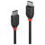 LINDY 36906 USB 3.2 Type-C to C Cable 20Gbps 60W Black Line 1m