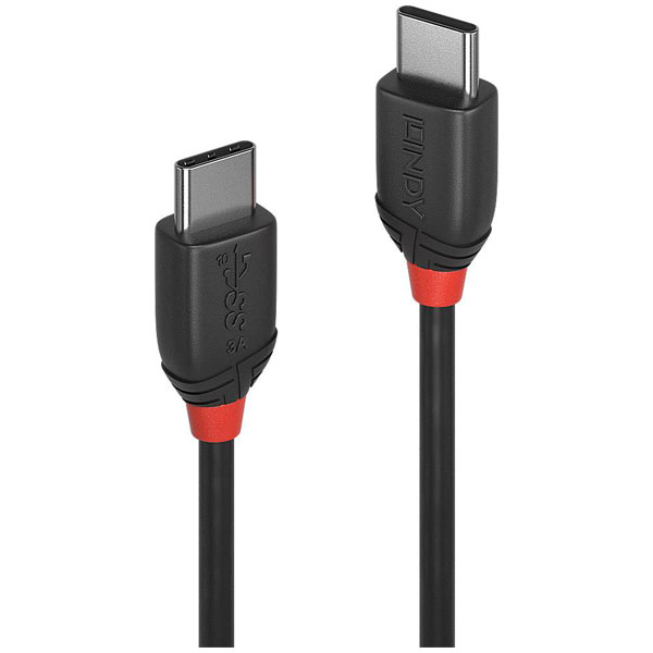 LINDY 36907 USB 3.2 Gen 2x2 Type C to C Cable Black Line 1.5m 20Gb...