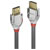LINDY 37870 HDMI Cable HDMI-A plug, HDMI-A plug 0.50 m Grey 4K UHD HDMI cable