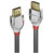 LINDY 37873 HDMI Cable HDMI-A plug, HDMI-A plug 3.00 m Grey 4K UHD HDMI cable