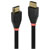 LINDY 41016 Active HDMI 2.0 Cable 4K60 7.5m Gold Plated Connectors Black