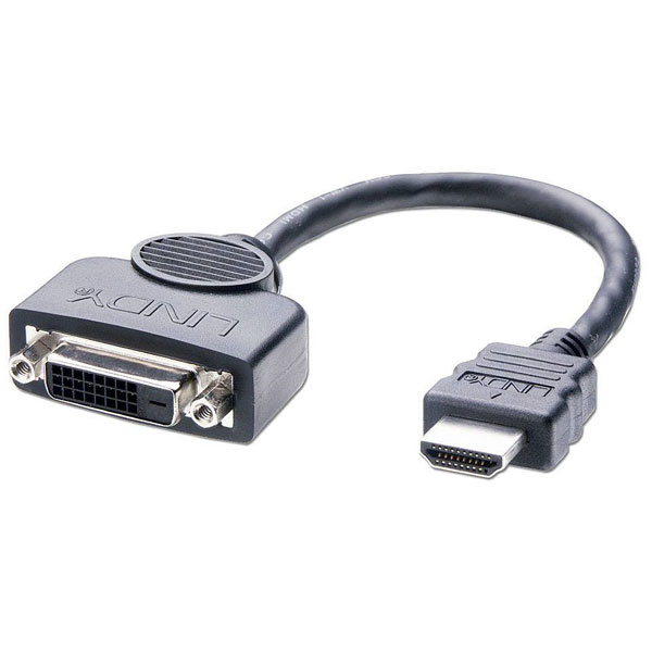 LINDY 41227 HDMI to DVI-D Adapter Cable HDMI-A Male to DVI-D Femal...