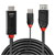 LINDY 41500 3m HDMI to DisplayPort Cable 4K 60Hz with USB Power Black