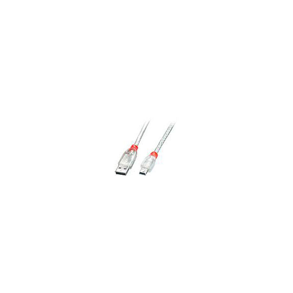 LINDY 41785 USB cable USB 2.0 USB-A plug, USB-Mini-B plug 5.00 m T...